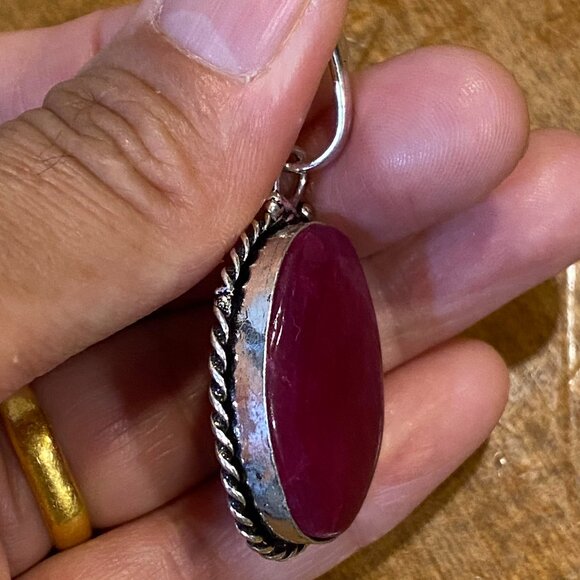 Stunning Natural Handmade Ruby Gemstone Pendant. - Picture 9 of 11